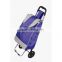 Portable folding foldable shopping trolley bag with two wheels