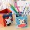 Promotional school gifts DIY creative stationery handmade wooden cartoon animal Pen box Pencil Container personalized pen holder