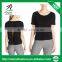Ramax Custom Women Wholesale Black Scoop Neck Short Sleeve Yoga T Shirt Top
