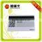 13.56MHz pvc rfid plastic smart card with 2 track black magnetic strip