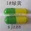 Gelatin hollow enteric capsules,empty capsule,enteric capsule Size 3 gelatin capsules separated colored