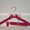 women's velvet flocking coat hangers custom
