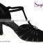 Suphini Decoration Nubuck Black Ballroom Dance Shoes