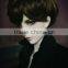 Handsome synthetic short dark brown 1/4 bjd boy doll wigs