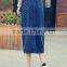 Autumn Winter Long Denim Skirt for Lady High Waist All-match Split Newest