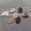 Matt gold color small metal crafts logo tag name plated for clothes and scarf