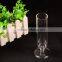 Simple home decor cylinder glass vase with stem for flower arrangement