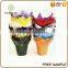 matellized paper flower decoration colorful flower pot