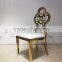 Modern golden wedding chair elegant curves high class wedding furniture
