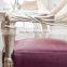 New Arrival Luxury Elegant European Style Queen's Armchair Made of White and Purple Leather BF12-04054a