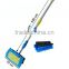 BSCI 3M telescpoic aluminum handle water flow car wash foam brush, telescopic 3m car wash brush squeegee kit ,