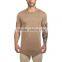 fashion embroidery side zipper long elongated mens tall t shirt