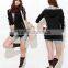 Comfortable Winter Long sleeve girls Thick Hoody Coat Back with hat made in China