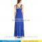 Elegant Sleeveless Design Tulle Vestidos De Fiesta plyester sexy dress ladies long evening party wear gown dress 2016