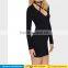Guangzhou garment cheap factory short knit dresses party with long sleeves for women wholesale 2016