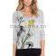 Digital printing knitted pullovers womens cardigan sweater
