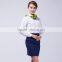Custom Cotton Skirt And Flight Attendant Shirts