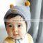 infant toddler baby plain handmade cotton pom pom baggy knitted beanies