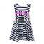 Baby Kids Dress 2017 Seersucker Striped Girls Dresses For Toddler Boutique Dress