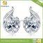 latest fashion drop shape ladies zircon stone stud earrings