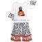 Christmas Santa Claus embroidery girls custom boutique outfits