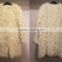 YRFUR YR735 Hot Sale Top Quality Women Curly Lamb Knit Fur Coat