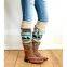 Bohemia Matching Colors Girls Autumn Winter High Socks