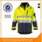 New Design Hi Vis 100%Polyester Oxford PU 3M reflective safety jacket