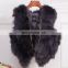 Fashion ladies fox fur vest short pattern real fur coat wholesale