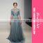 Wholesale Luxury Sequin Blue Half Sleeve Wedding Annual Party Evening Dress
