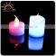 LED colored lighted candle/home deco lighted candle/LED candle