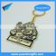 promotional zinc alloy custom silver rotatable enamel keychains