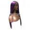 2017 new arrival virgin quality full lace wig purple color