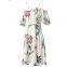 Floral Printed Off Shoulder Spaghetti Strap Short Casual Dress