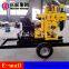 XYX-200 wheeled hydraulic core drilling rig trailer travelling hydraulic water well drilling machine mobile and convenient