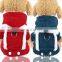 Wholesale Clothes Pet dog cat puppy corduroy coat with rope buckle