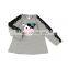 Girl Cow Embroidery Lace Top And Leggings Children's Boutique Clothes Autumn Clothing Design Designer