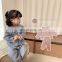 6628/Cute Cherry Embroidery Hot Sell Kids Children Pajamas Sets Long Sleeve Casual Girls Sleepwear