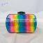 2020 Wholesale Trendy Diamond rainbow handbags ladies clutch bag evening bag women Party Hand Bag Purse Money Bags
