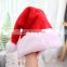 New design red christmas decoration plush santa christmas ornament hat for adults and kids