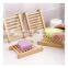 6Pcs Natural Bamboo Wood Bathroom Shower Soap Dish Tray Soap Dish Concrete Storage Holder Plate
