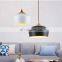 Nordic Vintage Black White Metal Shade Pendant Light Decorative Restaurant Lamp