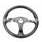 Hiwowsport Genuine Carbon Fiber Racing Steering Wheel 300mm Diameter Bolts Black