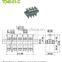 Perforation terminal block 13.00mm with cover 600V 40A Panel mount terminal blocks