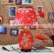 Delicate chinese ceramic porcelain red hotel bedside table lamps