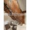 Modern Wooden Staircase oak wood Step straight Suspended stairs