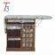 ironing board table wood cabinet with storage basket drawer