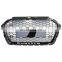 Auto grille front bumper for Audi A3 change to RS3/S3 RTS black silver high quality center honeycomb mesh grill2017-2019