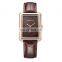 REBIRTH RE203 Women's Fashion Casual Leather Band Quartz Movement Rectangle Watches