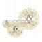 Simple Firework Spark Ball LED Pendant Light Modern Stainless Steel Pendant Lamps Home Decor Chandelier Lighting